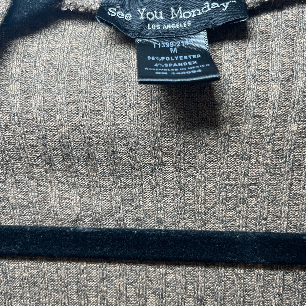 See You Monday Women's Brown Open Front Cardigan - Picture 5 of 8